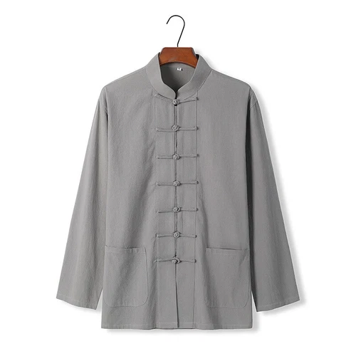 Herren Traditioneller Chinesischer Kung Fu Mantel Tang Anzug Uniform Jacke Kleid - Bild 20 von 24