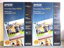 Set of 2 Epson Presentation Paper Matte 11x17 Total 200 Sheets 1 Sealed 1 Open