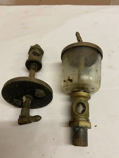 Two Vintage Engine Oil Drop Feed Oilers