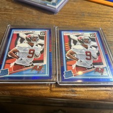 2025 Panini Donruss Optic Emeka Egbuka Rated Rookie Blue Hyper Prizm #265