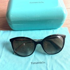 Pre-Owned TIFFANY Tortoiseshell Tiffany Blue Plastic Women Sunglasses Case