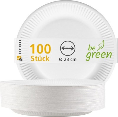Disposable White Cardboard Plates 23cm 100pcs,220g/m² ,Party & Event Tableware