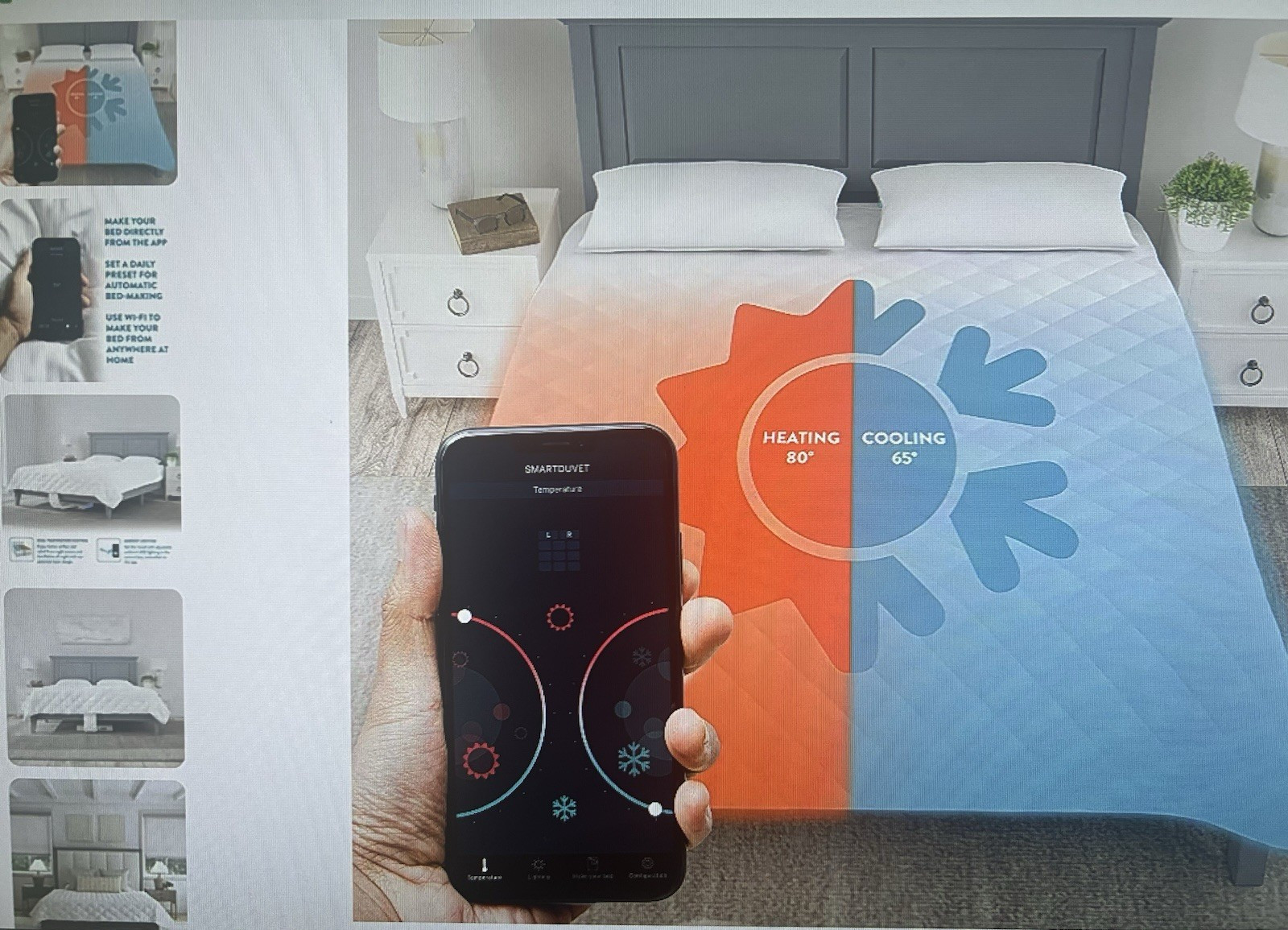 SmartDuvet - Edredón de fabricación propia con calefacción y refrigeración ¡NUEVO SELLADO $1,200 AL POR MENOR!