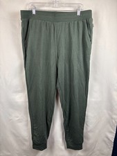Eddie Bauer Womens Heather Olive Fleece Lounge Jogger Pants Size XL NWT