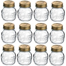12 BARATTOLI 250 CC QUATTRO STAGIONI BORMIOLI PER CONSERVE CON TAPPI INCLUSI