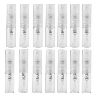100Pcs Mini Clear 2ml Plastic Refillable Spray Bottle Sample Atomizer