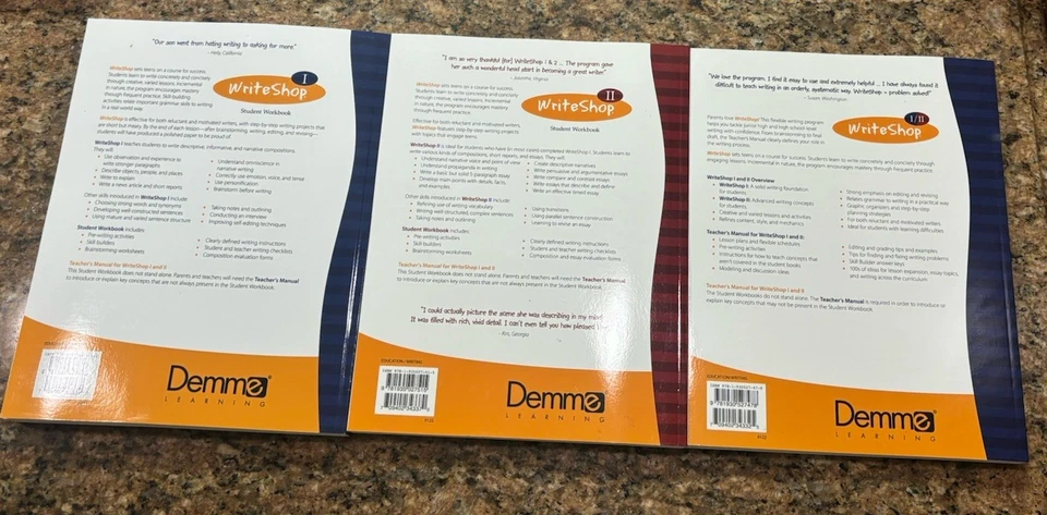 WriteShop 5th Edition Set Teachers Manual 1 & 2 with Student Workbooks 1 & 2 New - Image 4 of 4