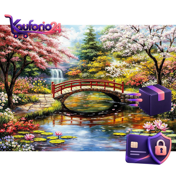 Puzzle 1000 Teile Japanischer Garten FüR Erwachsene Freizeit Spielzeug-image