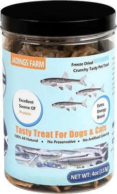 Minnows 4 Oz Freeze Dried Minnows, 100% Natural Cat & Dog Treat...