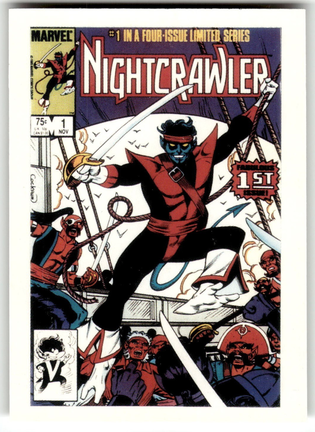 1991 Comic Images Marvel Comics First Covers II Card #33 Nightcrawler