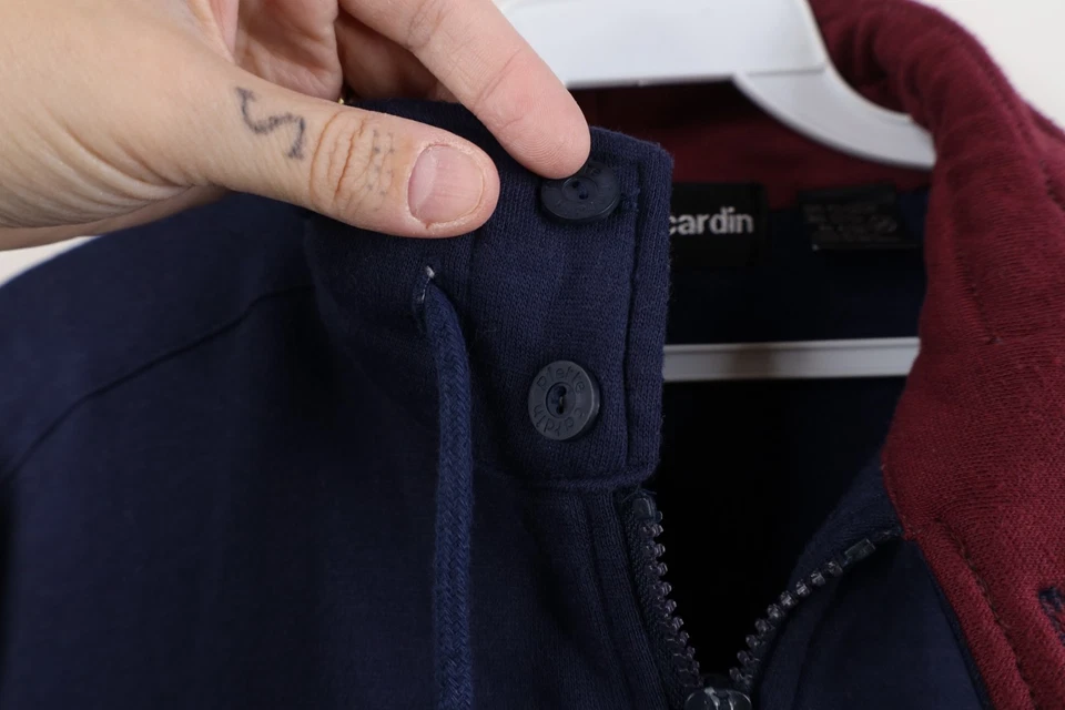 Vintage 90s Pierre Cardin Mens Medium Spell Out Color Block Sweatshirt Jacket - Image 4 of 4