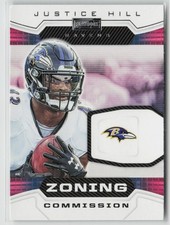 2020 Panini Playbook Zoning Commission Justice Hill #ZC-2 Baltimore Ravens