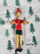 Mastro Geppetto Handmade Pinocchio Wooden Poseable Toy 8-inch Made In Italy