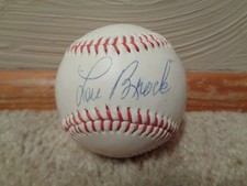 Lou Brock Autographed Baseball