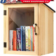 Outdoor Library Box DIY Wooden Book Sharing Kit Waterproof Rustic Design New