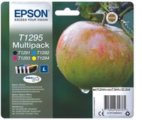 Epson Original T1295 Apfel Druckerpatronen 4Er Multipack Bk/C/M/Y (C13T12954012)