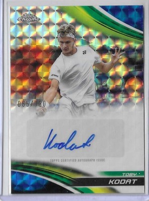 2025 Topps Chrome Tennis Toby Kodat Geometric Blue Refractor Auto #65/150