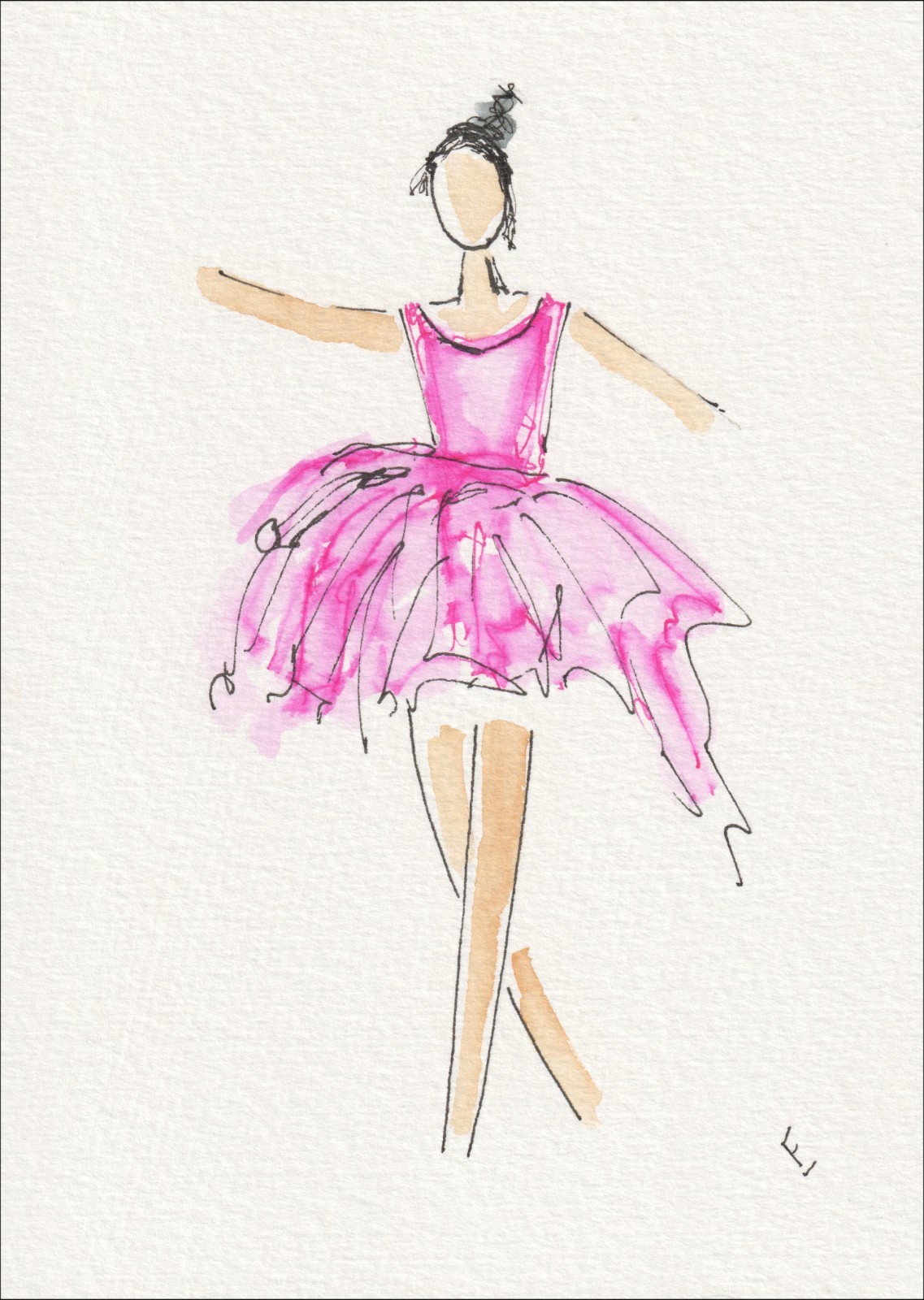 Pintura femenina figurativa original, obra de arte contemporánea de danza de ballet bailarina