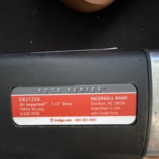 Ingersoll Rand Edge Series Eb2125x 12 Drive Pneumatic Air Impact Wrench