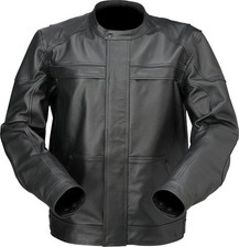 Men  s Black Leather Motorcycle Jacket   Classic Biker Style, Stand Collar  Prem