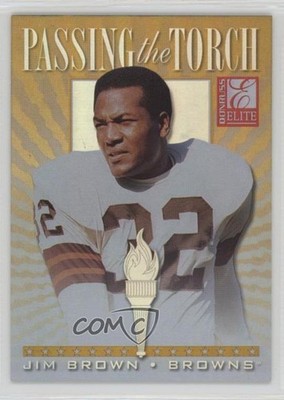1999 Donruss Elite Passing the Torch /1500 Jim Brown #11 HOF 1c7