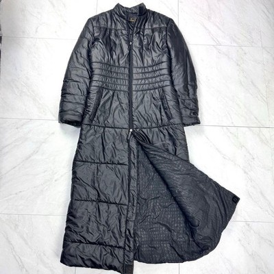 FENDI Double Zip Zucca Logo Long Coat Black 42