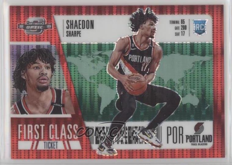 2022 Contenders Optic Green Pulsar Prizm 16/25 Shaedon Sharpe #18 Rookie RC 02ez