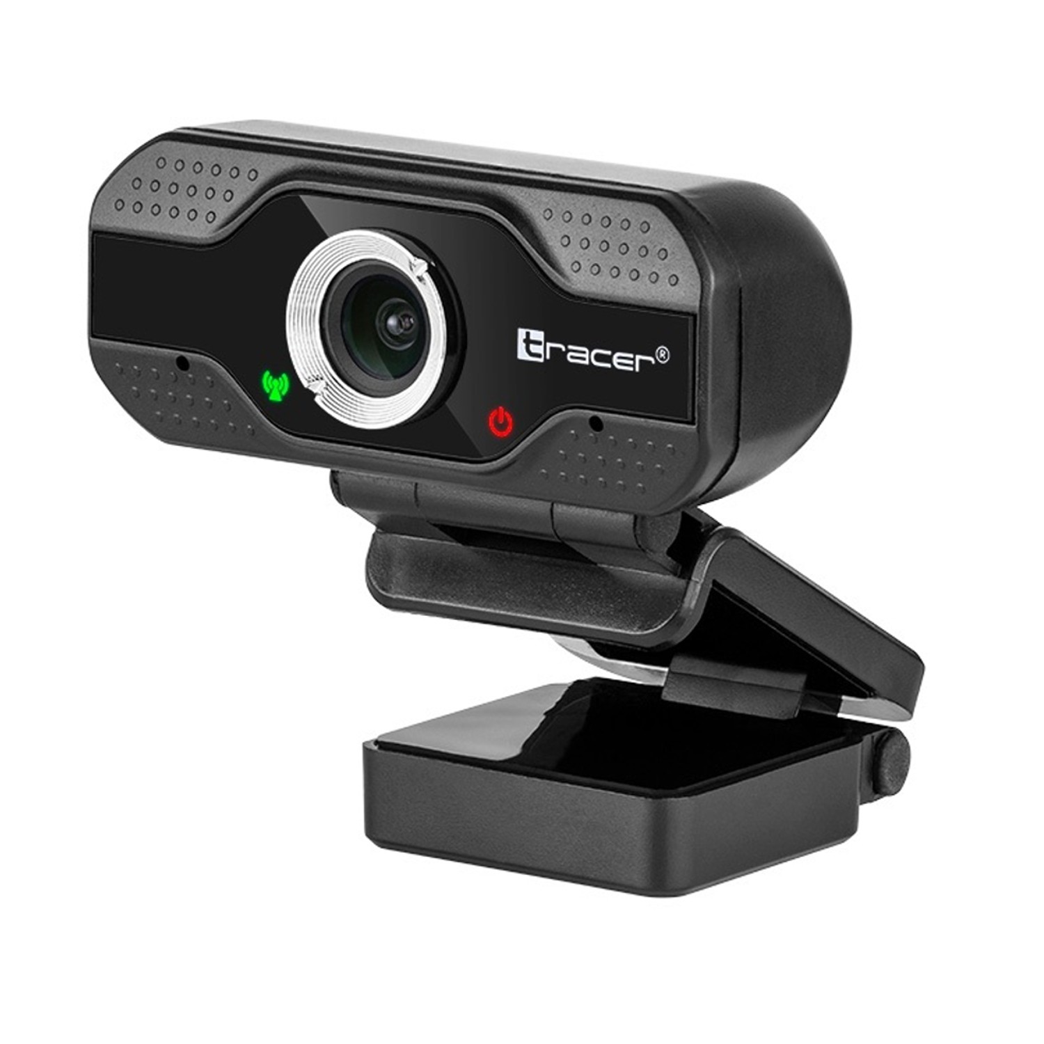 Webcam Tracer WEB007 FullHD 1080p avec micro intégré et grand angle 120 degrés noir