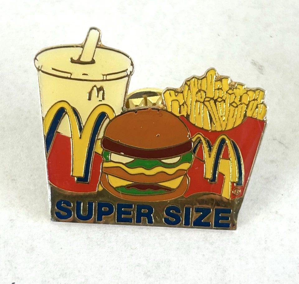Vintage McDonald's Employee Lapel Pins Burger & Fries Lot Of 5 - Image 3 of 4