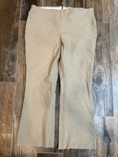 THEORY Tan Straight Leg Side Zip Trouser Pants Stretchy Classic Chinos 12