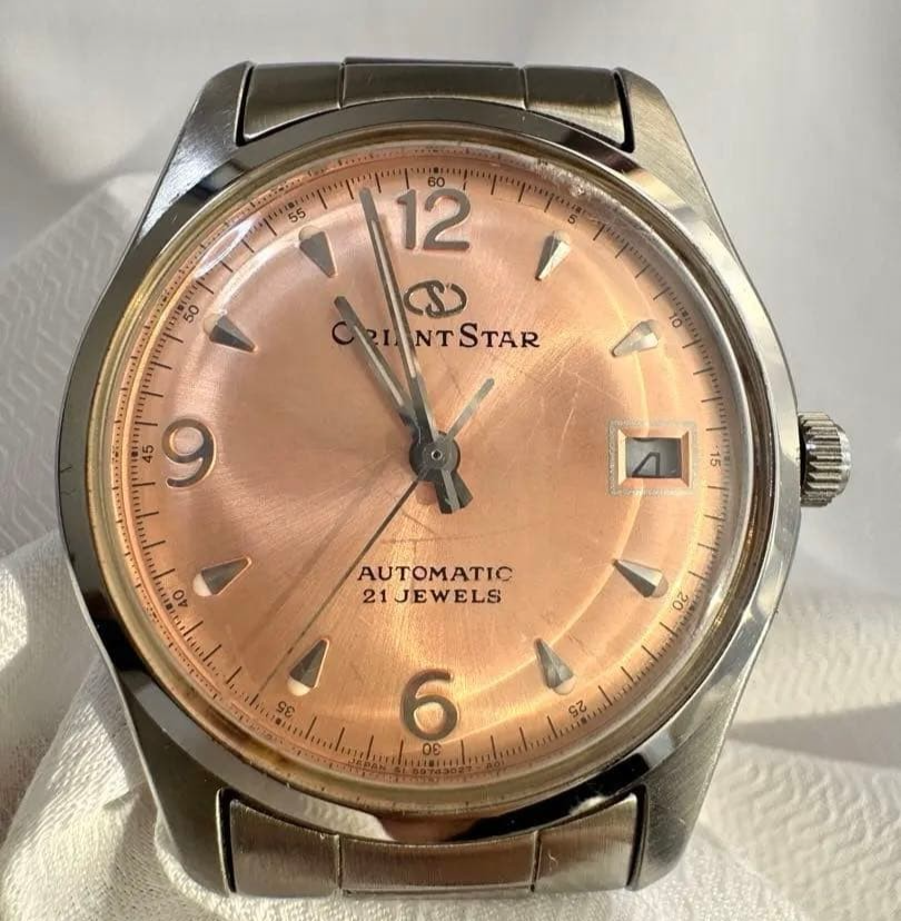 Orient Star 597302-70 Salmon Pink Dial Automatic Watch Japan | eBay