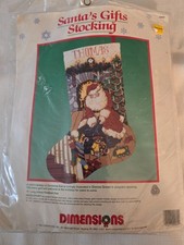 Dimensions Santa's Gift 16" Stocking By Donna Green Needlepoint New Sealed 9069