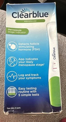 Clearblue Menopause Stage Indicator (5) Test Sticks Expires 01/31/26  New Sealed