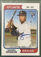 2023 Topps Heritage Vaughn Grissom Rc Auto 