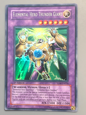 遊戯王 英語版 E・HERO サンダー・ジャイアント TLM-EN036 1st yugioh Elemental Hero Thunder Giant TLM-EN036 1st Edition Ultra