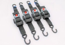 Automatik-Spanngurt/Zurrgurt, LxB: 3,0 m x 50 mm, mit S-Haken, schwarz, 4 Stück