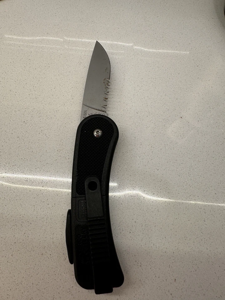 Cuchillo de Bolsillo Plegable Meyerco Cutlery Puntal Corte N Blackie Collins AUS-8 Acero Foto 4 de 4