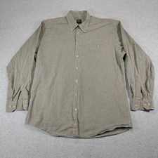 Scott Barber Shirt Mens Large Plaid Long Sleeve Button Down 100% Cotton Pocket