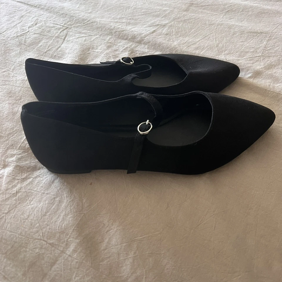 Женские туфли на плоской подошве Torrid Black Mary Jane размер 9,5 WW широкая ширина с заостренным носком - Изображение 2 из 4