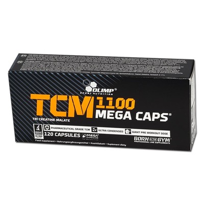 Olimp TCM Mega Caps 1100 120 Kapseln Tri Creatine Malate Kreatin Kre Alkalyn 