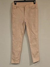 Sz 1r 8r CHICO'S STRETCH JEGGING JEANS SIZE CHICO S Peach Tonal Design Pants