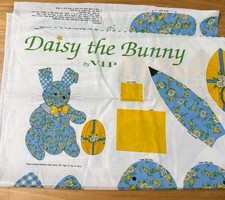 Vintage Cut Sew Fabric Quilt Bunny Easter Spring Craft Plush