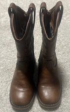 Rollda Kids Square Toe Western Cowboy Boots Size 9T