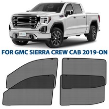 Sun Shades Front and Back Glass Magnetic for 19-26 GMC Sierra 1500 Crew Cab