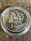 1885 P Morgan Silver Dollar W Capsule - Very Worn - 90% Silver