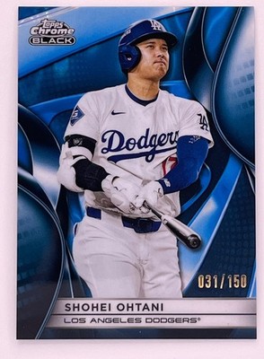 2025 Topps Chrome Black Shohei Ohtani Blue Lava Refractor /150 Dodgers