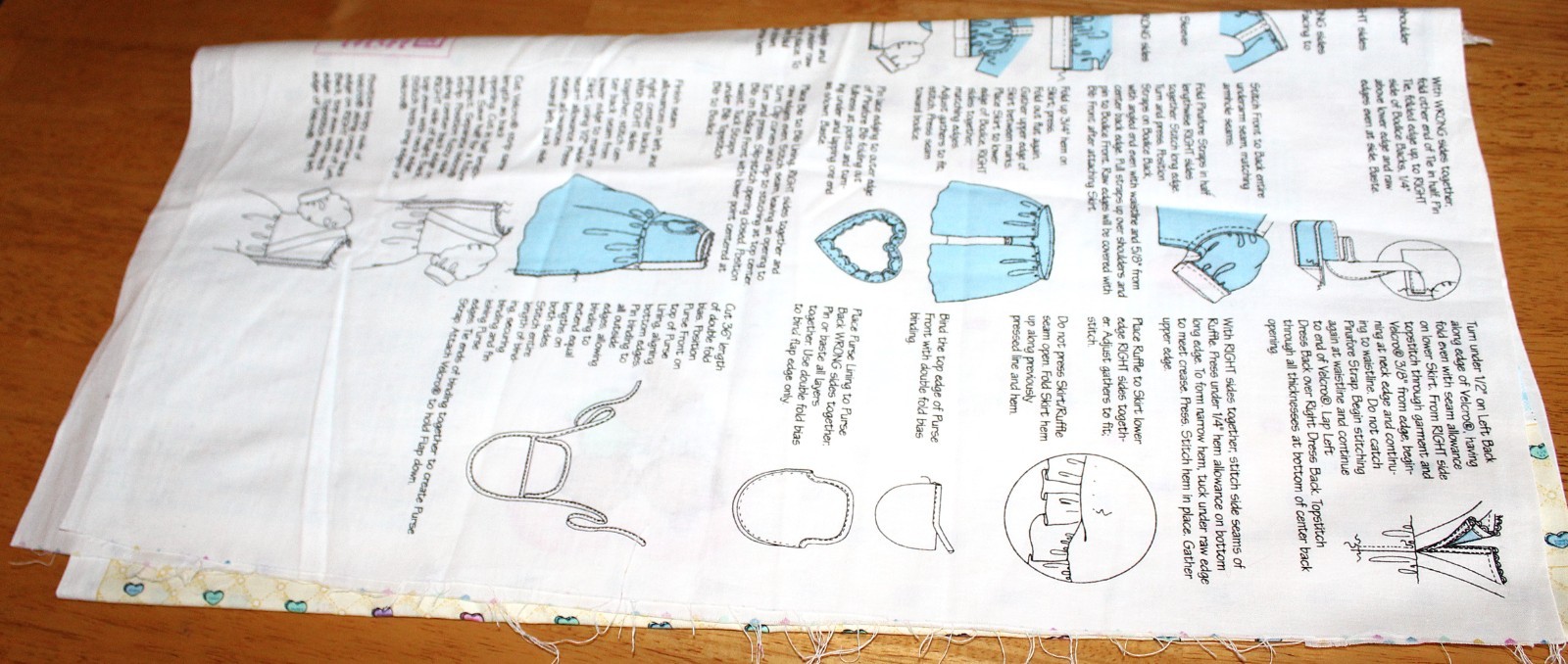 Daisy Kingdom ~ "SWEETHEART BEARS" DAISY DOLLY CUT/SEW DRESS for 18-20" Dolls