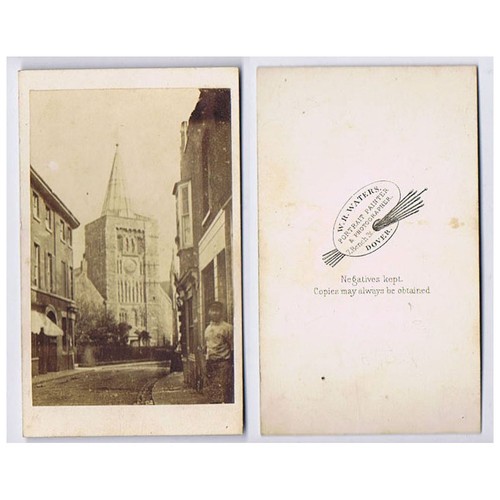 CDV Foto Straßenszene in DOVER Carte de Visite von Waters of Dover