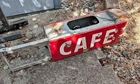 Vintage Antique Cafe Neon Sign Art Deco Movie Theater Old Advertising Gas Oil