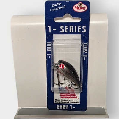 Mann's TINY 1- Crankbait SILVER BLACK RED NEW SEALED Discontinued Made In USA